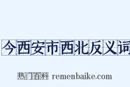 今西安市西北反义词是什么意思的图片